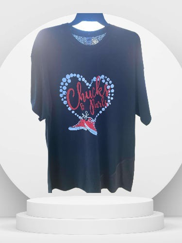 Customized chucks and pearls sweater