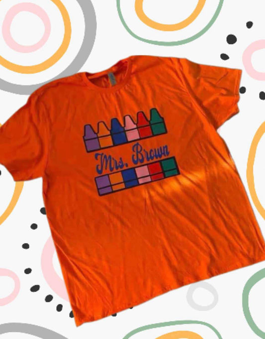Crayon split name monogrammed